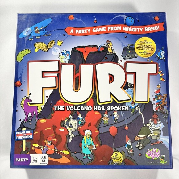 FURT the Volcano has Spoken A Party Game by Wiggity Bang! Complete - Picture 1 of 15